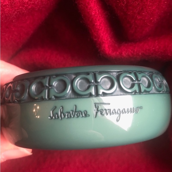 Salvatore Ferragamo Jewelry - Salvatore Ferragamo green bangle bracelet.   Opening is 2.8 inches wide. $90.00